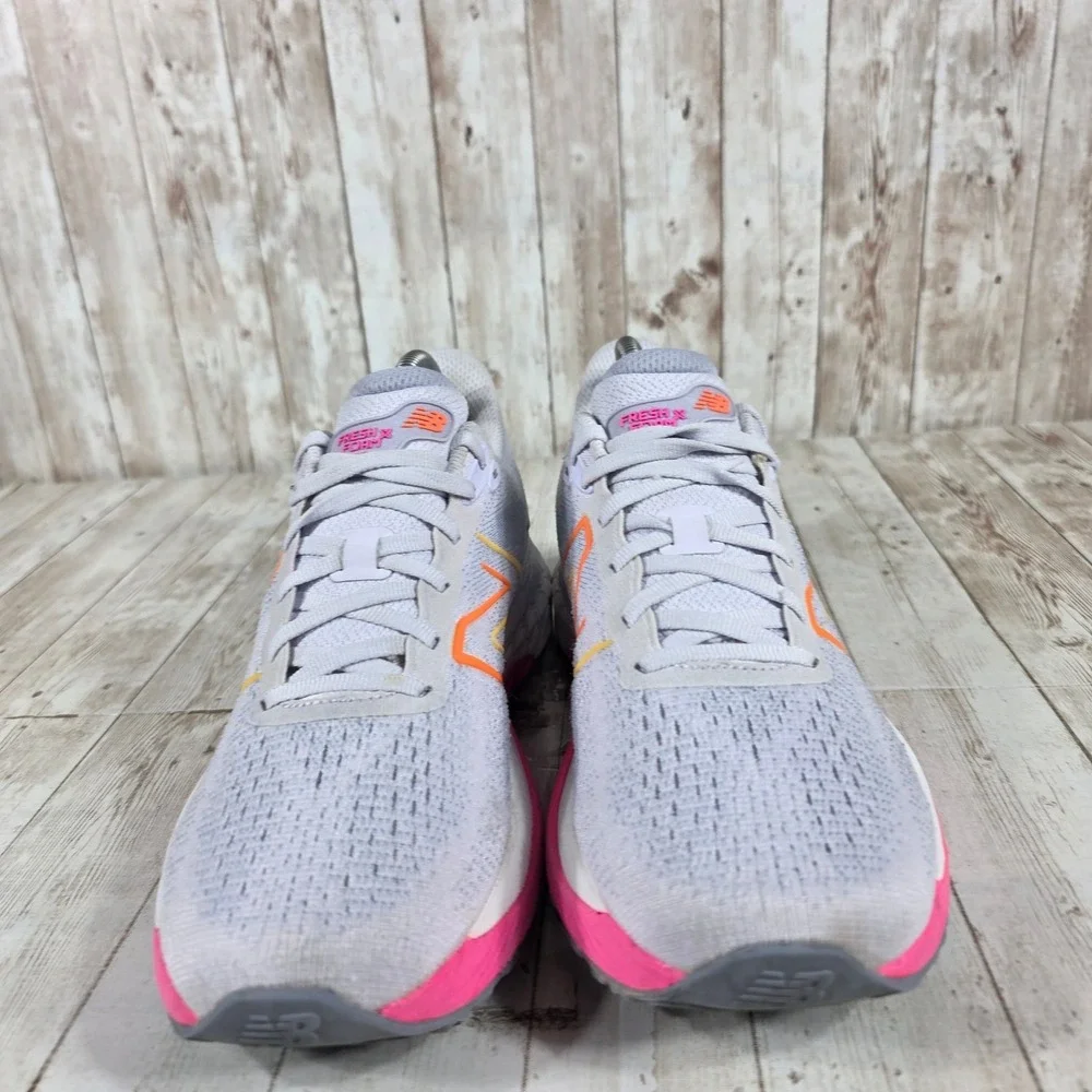 New Balance Fresh Foam 880v12 Womens 10 Running Shoes Grey Pink Orange W880G12